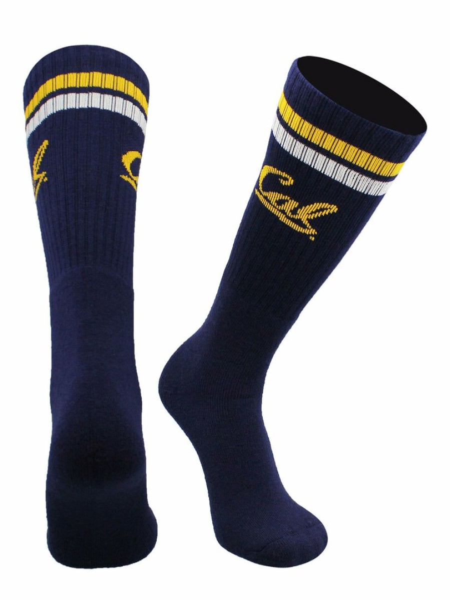 Ncaa Socks * | Best Reviews Of Tck Cal Berkeley Bears Socks Throwback Tube Navy/Gold