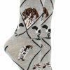 Ncaa Socks * | Best Deal Whd German Shorthaired Pointer Socks For Women Gift For Dog Lovers Crazy Socks Crew Gray