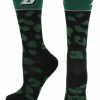 Ncaa Socks * | Coupon Tck Binghamton Bearcats Socks Womens Savage Crew Socks Dark Green/Black