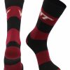 Ncaa Socks * | Brand New Tck All Schools Virginia Tech Hokies Socks Game Day Striped Crew Socks Maroon/Black