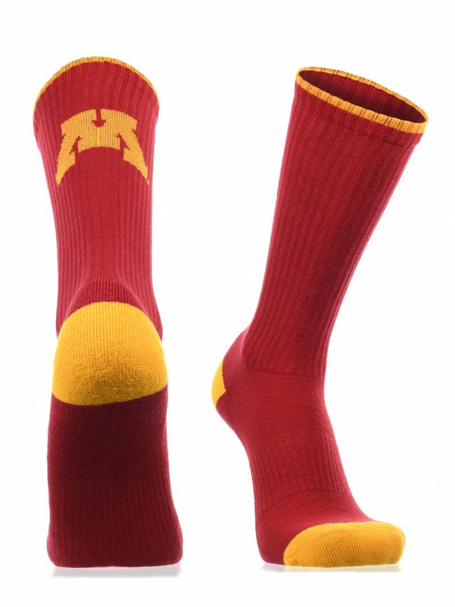 Ncaa Socks * | Outlet Tck Minnesota Golden Gophers Socks Campus Legend Crew Length All Schools Maroon/Gold