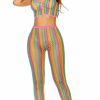 Dancewear * | Elegant Moments Rainbow Lust Pant Set