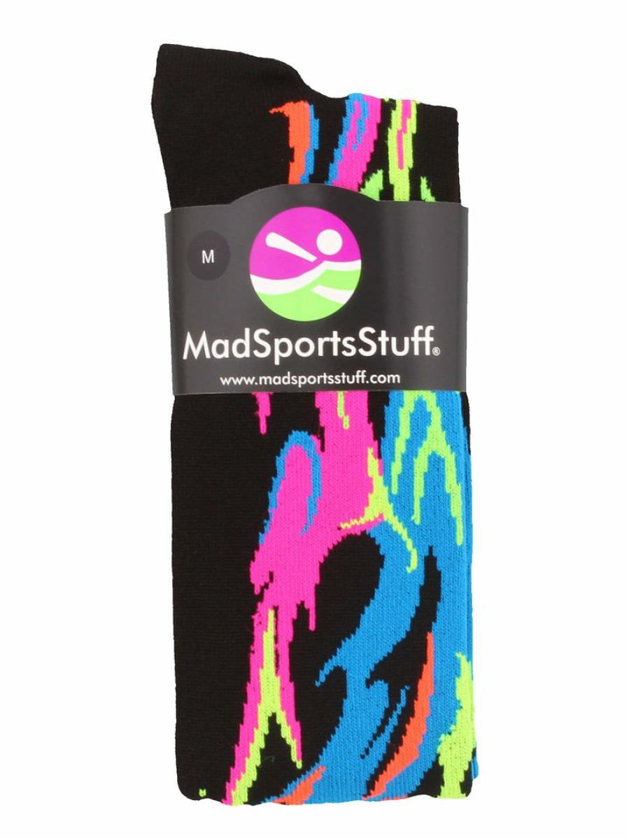 Ncaa Socks * | Brand New Madsportsstuff Softball Socks With Flames For Girls Or Boys Women Or Men Baseball Socks