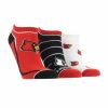 Ncaa Socks * | New Tck Louisville Cardinals No Show Socks Full Field 3 Pack All Schools Red/Black/White