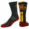 Ncaa Socks * | Budget Tck Sports All Schools Iowa State Cyclones Socks Baseline 3.0 Crew Graphite/Cardinal/Gold