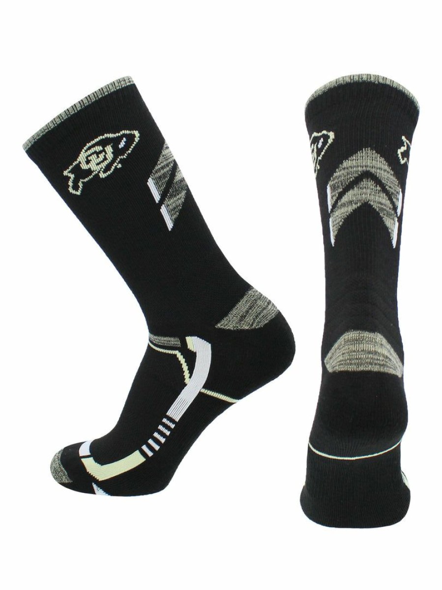 Ncaa Socks * | Outlet Tck Cu Boulder Buffs Socks University Of Colorado Buffaloes Champion Crew Socks Black/Gold