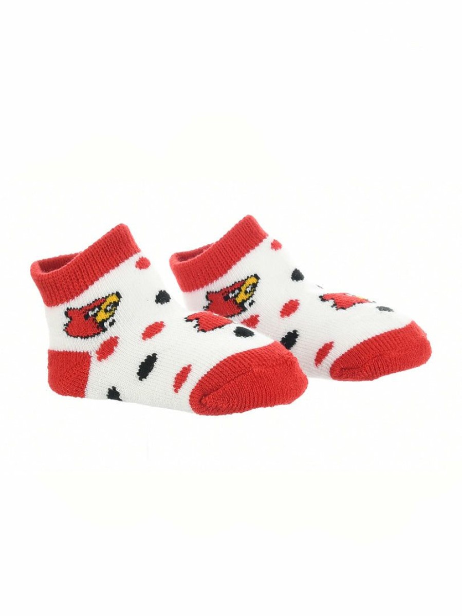 Ncaa Socks * | Promo Tck Louisville Cardinals Toddler Socks Low Cut Little Fan All Schools Red/Black/White