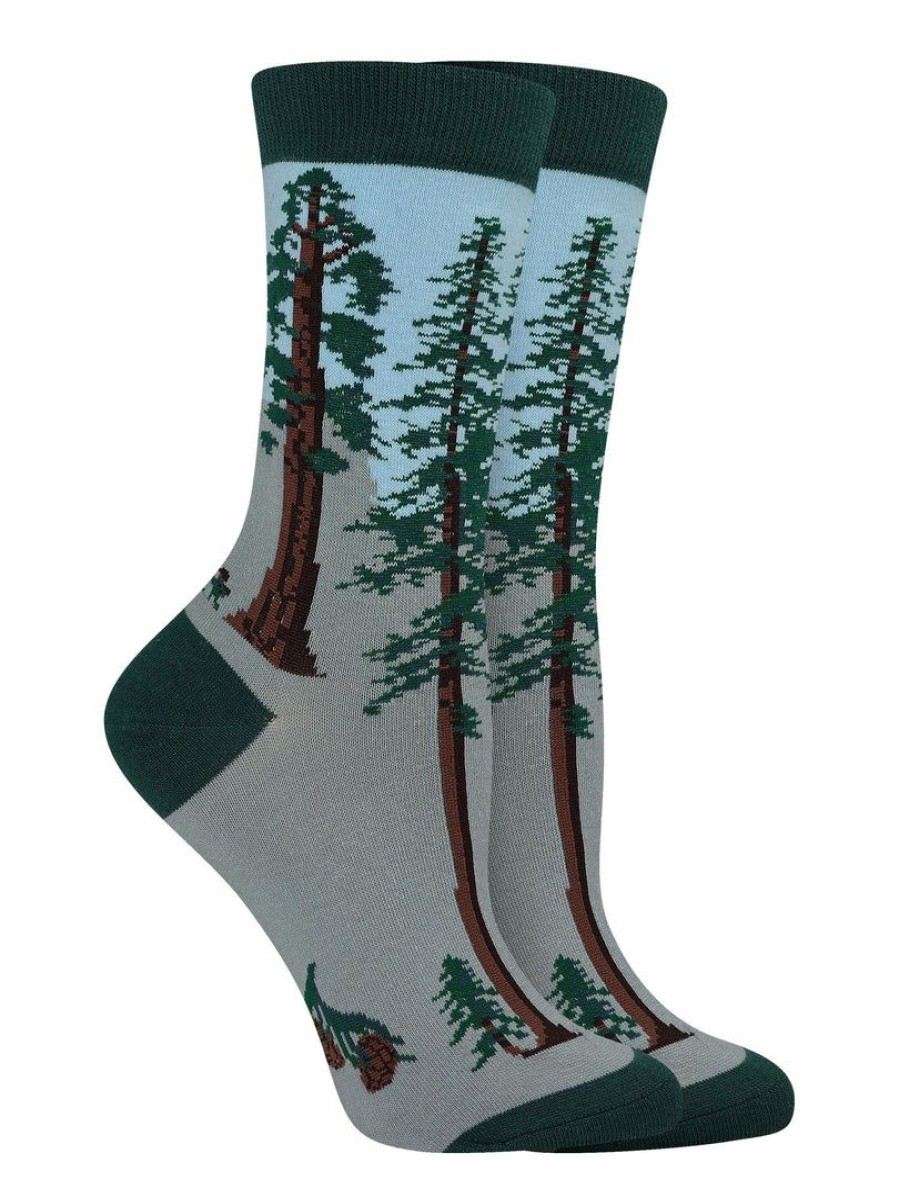 Ncaa Socks * | Promo Whd Conifer Tree Socks For Women Gift For Tree Lovers Gray