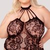 Lingerie * | Yandy Plus Size Dark Fantasies Crotchless Teddy