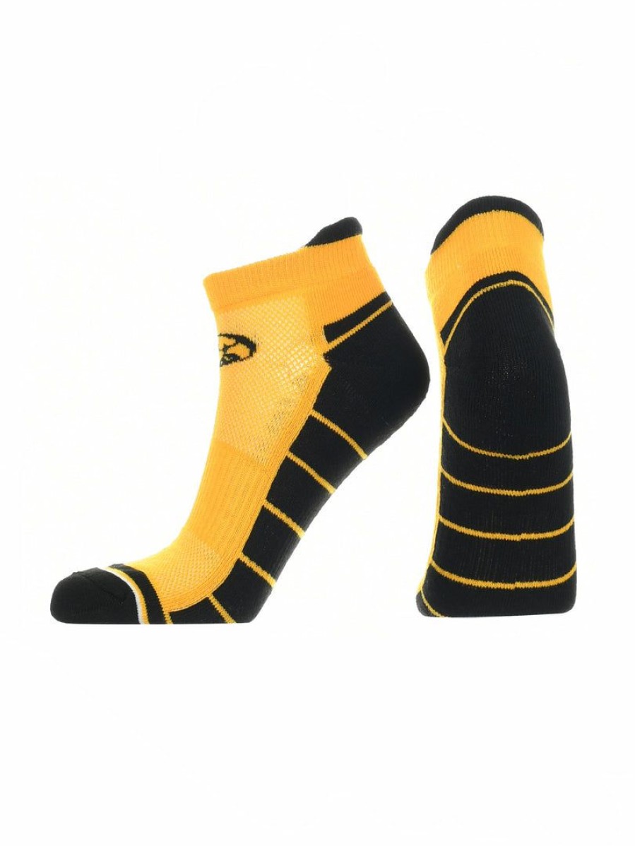 Ncaa Socks * | Discount Tck Iowa Hawkeyes Low Cut Ankle Socks With Tab All Schools Gold/Black