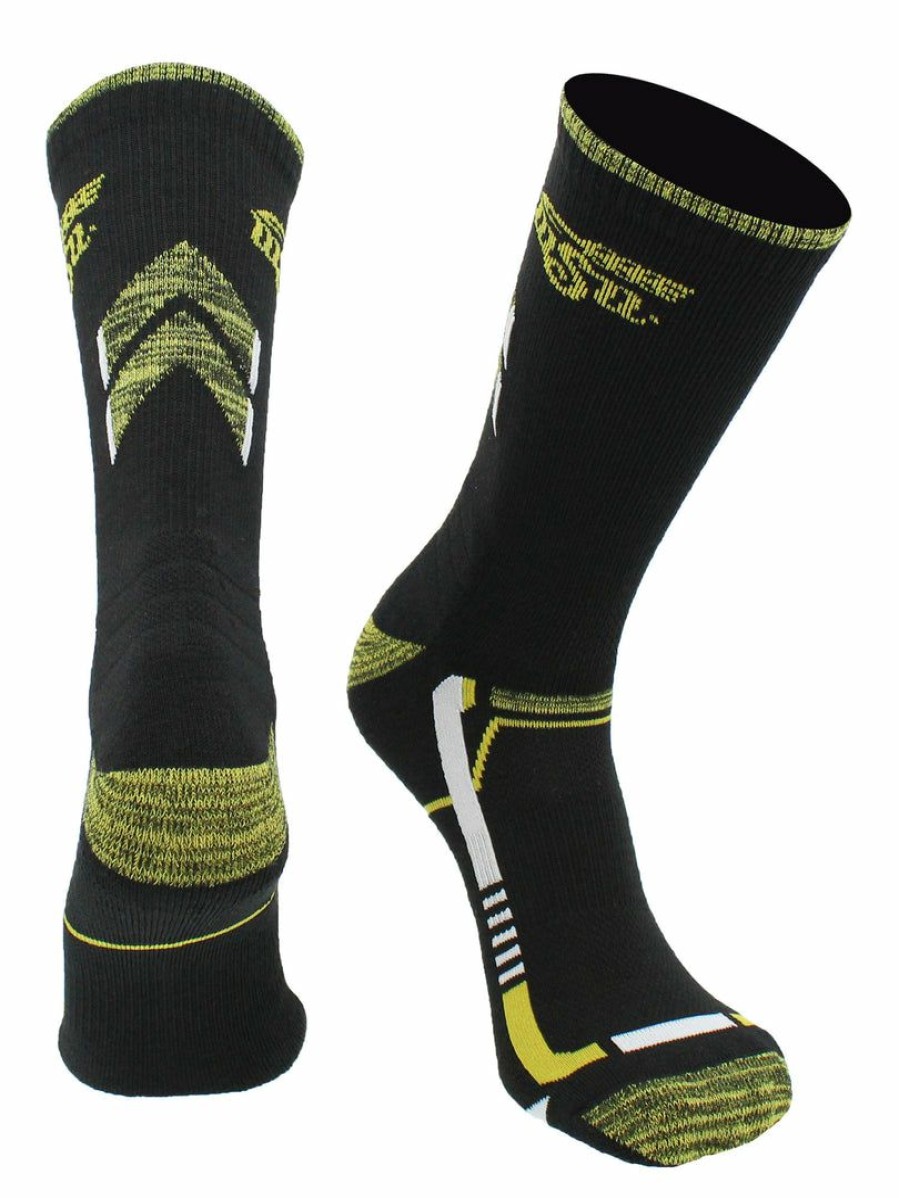 Ncaa Socks * | Brand New Tck All Schools Wichita State Shockers Socks Wichita State University Shockers Champion Crew Socks Black/Yellow