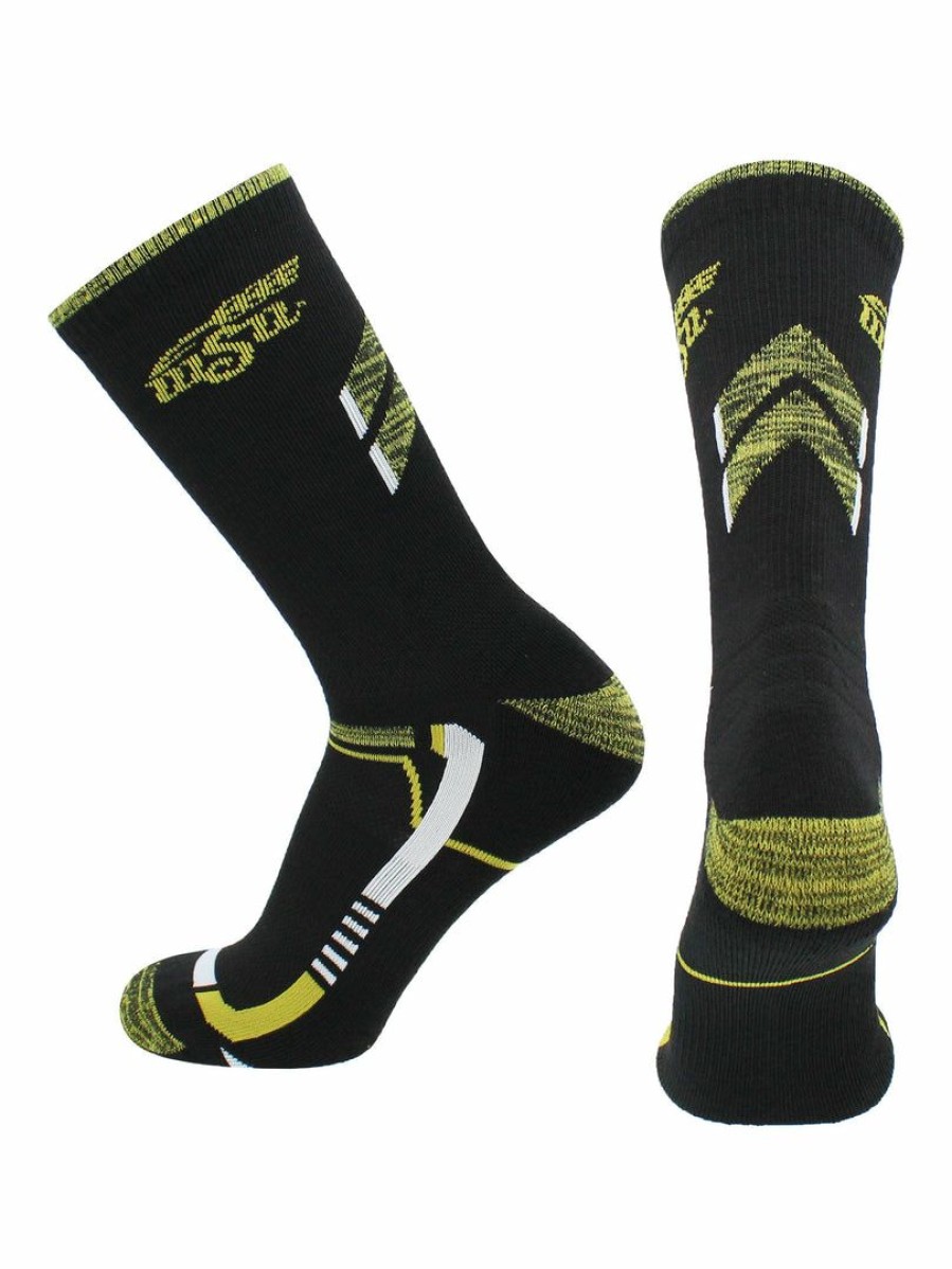 Ncaa Socks * | Brand New Tck All Schools Wichita State Shockers Socks Wichita State University Shockers Champion Crew Socks Black/Yellow