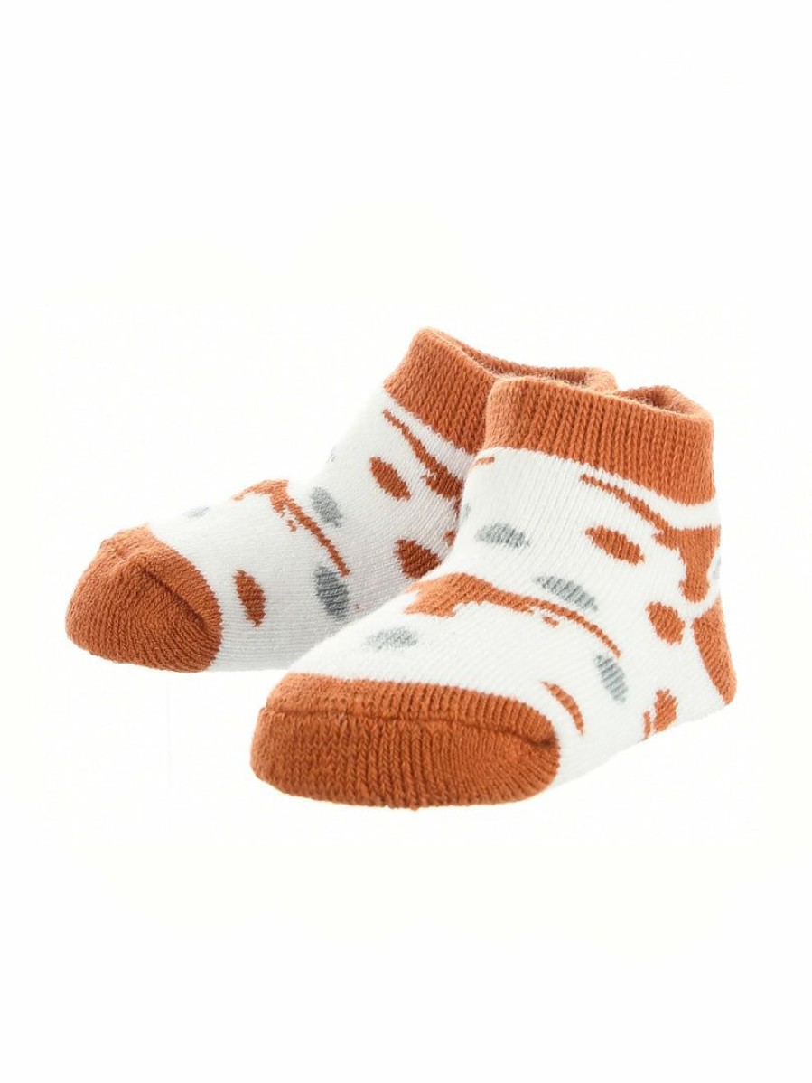 Ncaa Socks * | Promo Tck Texas Longhorns Toddler Socks Low Cut Little Fan Burnt Orange/White