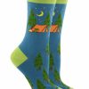 Ncaa Socks * | Cheap Whd Crazy Socks Crew Camping Socks For Women Gift For The Outdoors Lover