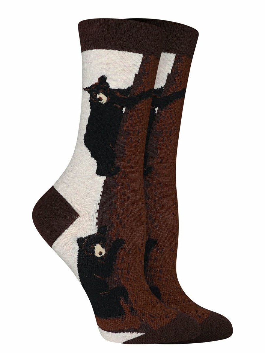 Ncaa Socks * | Top 10 Whd Crazy Socks Crew Bear Socks For Women Gift For Animal Lovers