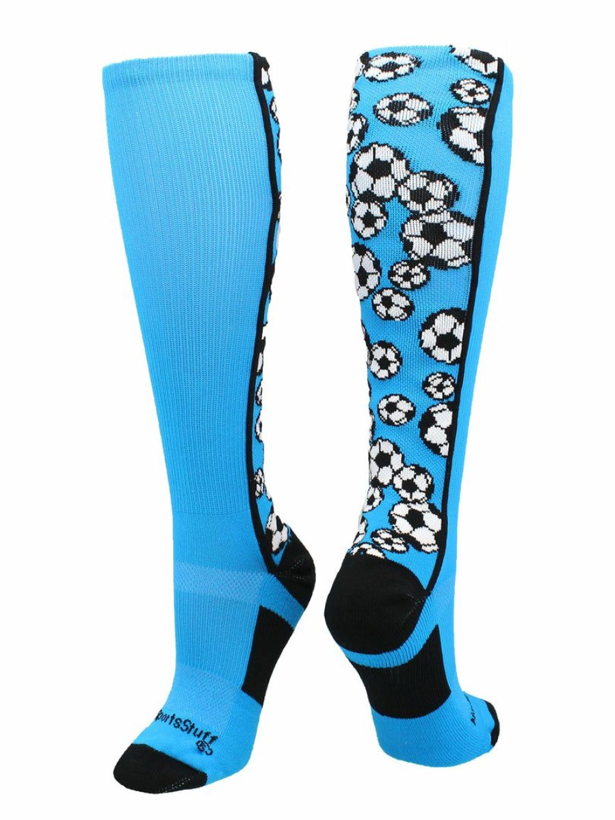 Ncaa Socks * | Best Reviews Of Madsportsstuff Crazy Soccer Socks With Soccer Balls Over The Calf (Multiple Colors)