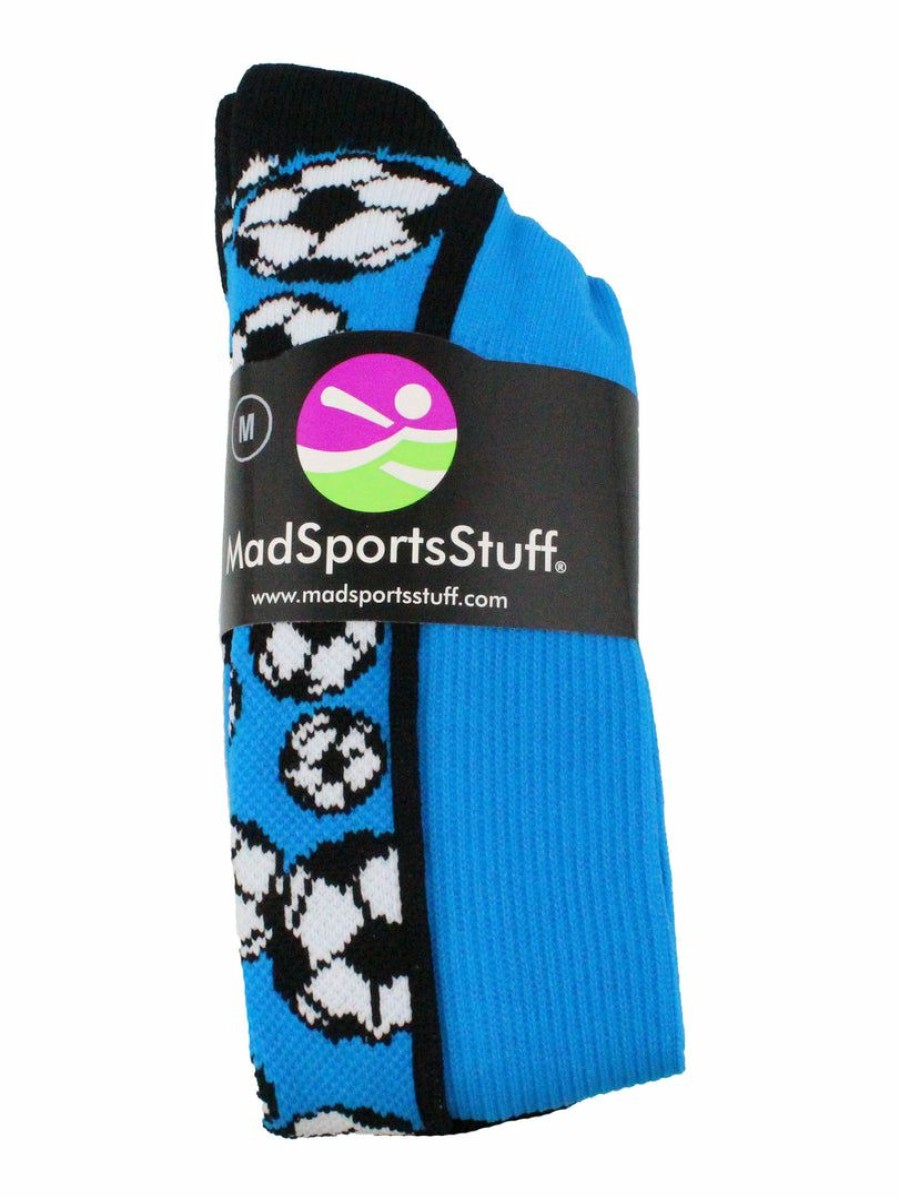 Ncaa Socks * | Best Reviews Of Madsportsstuff Crazy Soccer Socks With Soccer Balls Over The Calf (Multiple Colors)