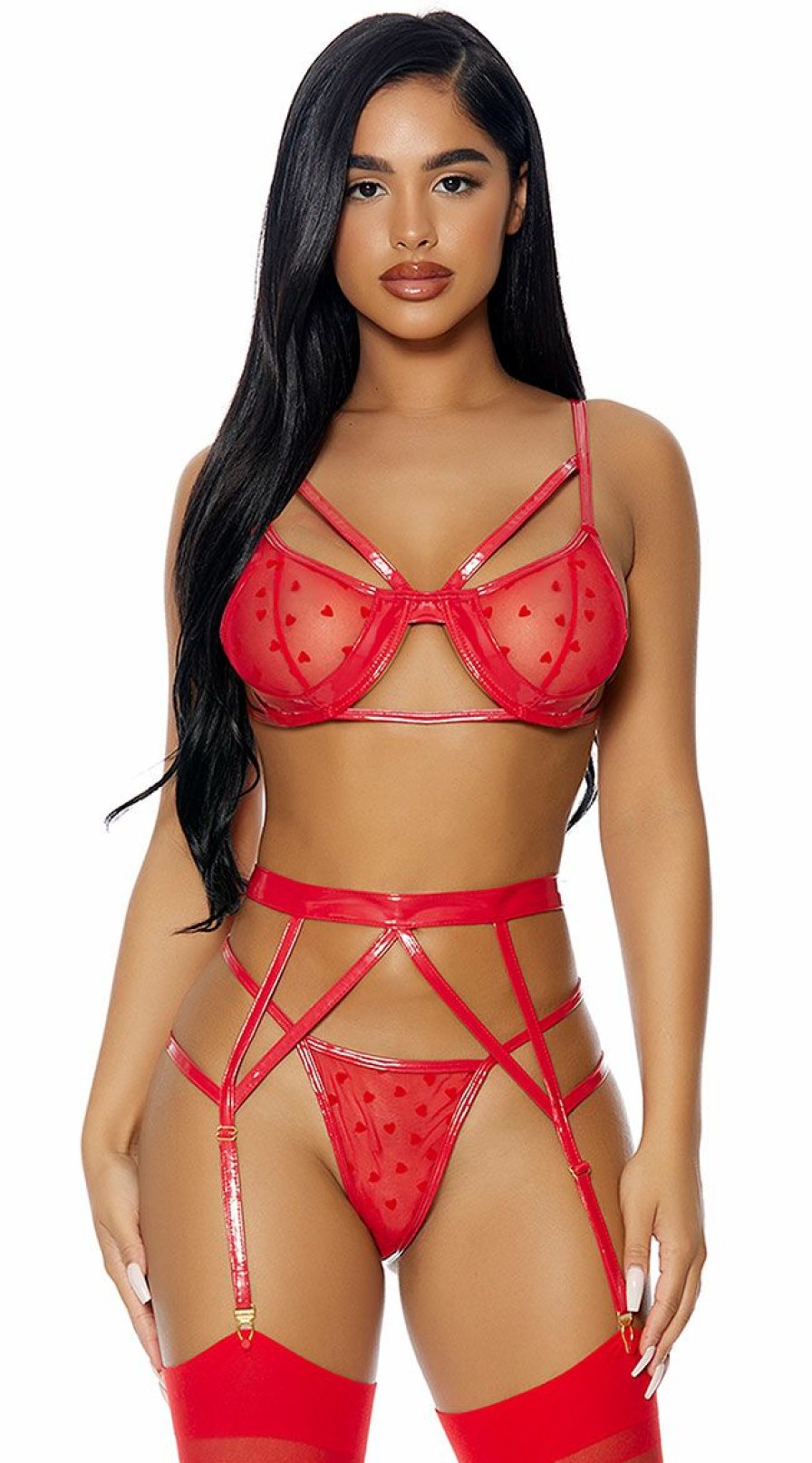 Lingerie * | Forplay Take To Heart Lingerie Set