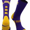 Ncaa Socks * | Coupon Tck Lsu Tigers Baseline Crew Socks Purple/Gold