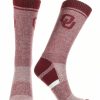 Ncaa Socks * | Brand New Tck All Schools Ou Oklahoma Sooners Socks Victory Parade Crew Length Crimson/White