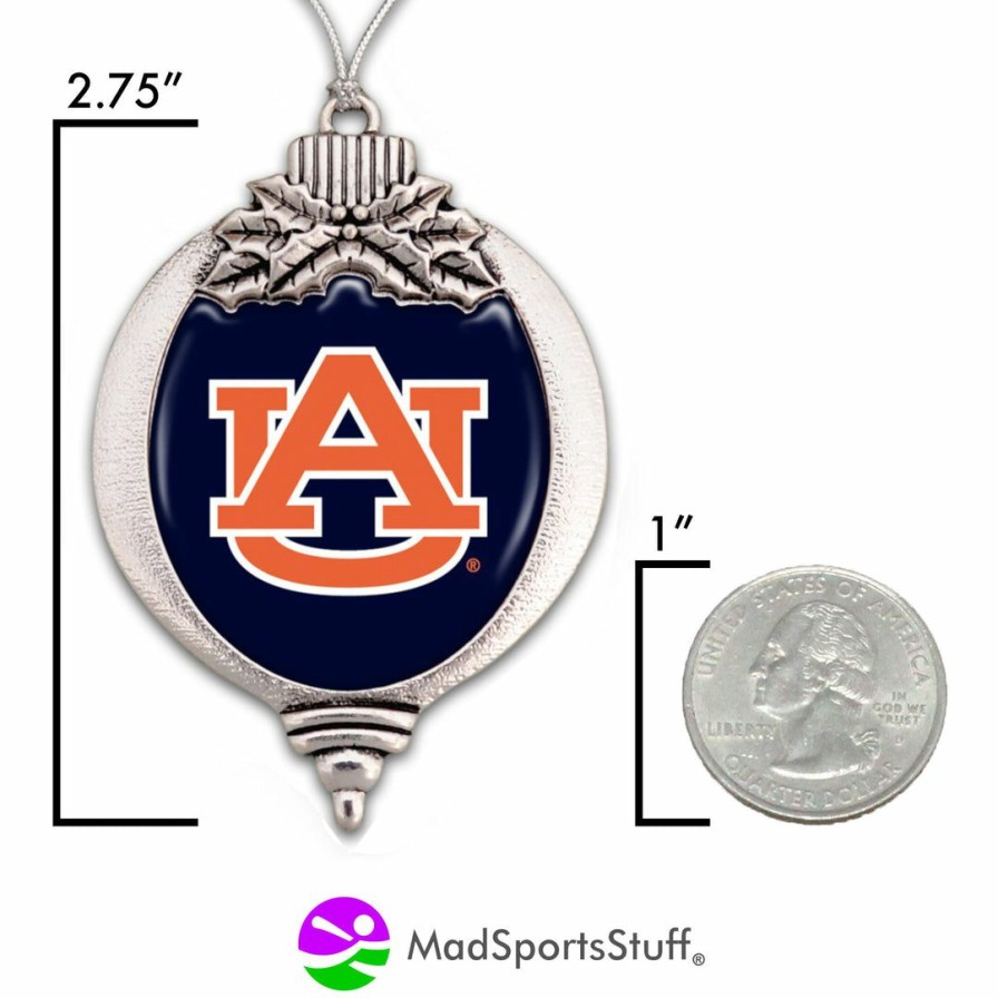 Accessories * | Best Pirce Madsportsstuff Ornaments Auburn University Christmas Ornament