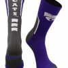 Ncaa Socks * | Wholesale Tck Kansas State Wildcats Socks Perimeter Crew Purple/Graphite/White