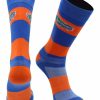 Ncaa Socks * | Promo Tck Florida Gators Socks Game Day Striped Crew Socks Blue/Orange