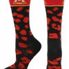 Ncaa Socks * | Top 10 Tck All Schools Maryland Terrapins Socks Womens Savage Crew Socks Red/Black