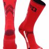 Ncaa Socks * | Cheap Tck Dayton Flyers Socks Dayton University Flyers Champion Crew Socks Red/Blue