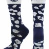 Ncaa Socks * | Outlet Tck Penn State Nittany Lions Socks Womens Savage Crew Socks Dark Blue/White