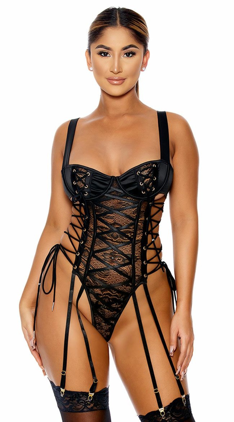 Lingerie * | Forplay Cinched In Teddy