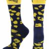 Ncaa Socks * | Coupon Tck Norhtern Arizona Lumberjacks Socks Womens Savage Crew Socks Blue/Gold