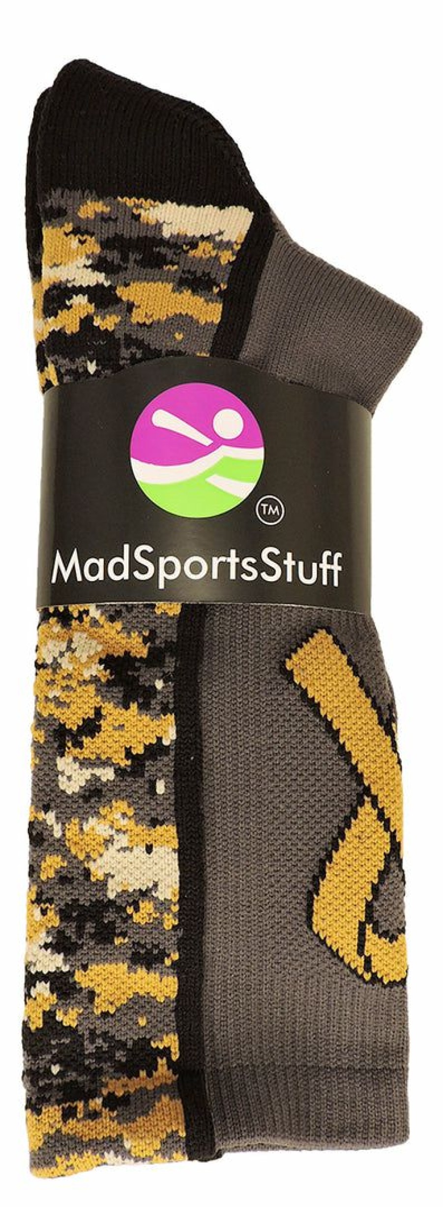 Ncaa Socks * | New Madsportsstuff Salute To Service Military Awareness Athletic Crew Socks Basketball Socks Graphite/Black/Khaki