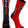 Ncaa Socks * | Outlet Tck Basketball Socks Philly Socks Crew Length Philly Strong Scarlet/Navy/White