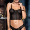 Lingerie * | Mapale Stiff Upper Zip Bra Set