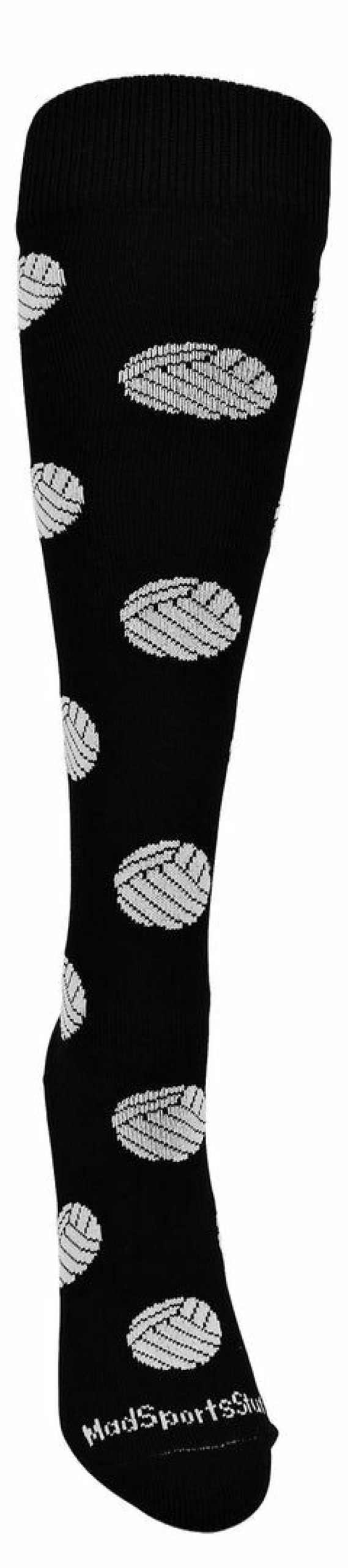 Ncaa Socks * | Outlet Madsportsstuff Volleyball Socks With Volleyball Print Over The Calf