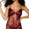 Lingerie * | Dreamgirl Burgundy Elegance Chemise Set