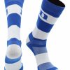 Ncaa Socks * | Wholesale Tck Duke Blue Devils Socks Game Day Striped Crew Socks Duke Blue/White