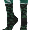 Ncaa Socks * | Brand New Tck Unt North Texas Mean Green Socks Womens Savage Crew Socks All Schools Green/Black