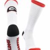 Ncaa Socks * | Cheapest Tck Georgia Bulldogs Socks Basic Crew White Socks White/Red/Black