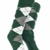 Ncaa Socks * | Cheap Tck Michigan State Spartans Argyle Dress Socks Ncaa Fanwear Crew Length All Schools Green/Grey/White