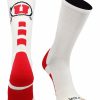 Ncaa Socks * | Budget Tck Sports All Schools Utah Utes Crew Socks White/Scarlet/Black