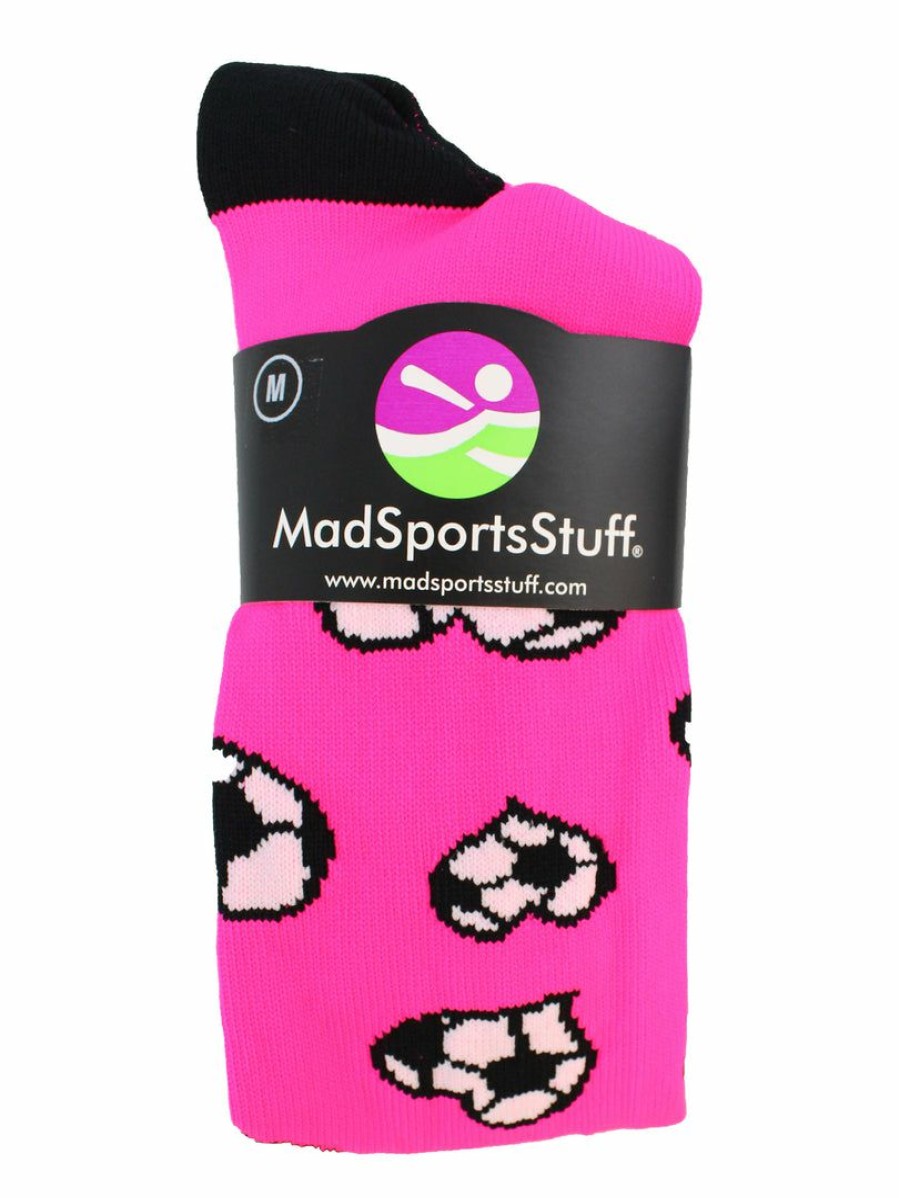 Ncaa Socks * | Brand New Madsportsstuff Soccer Socks Love Soccer Hearts Socks Over The Calf