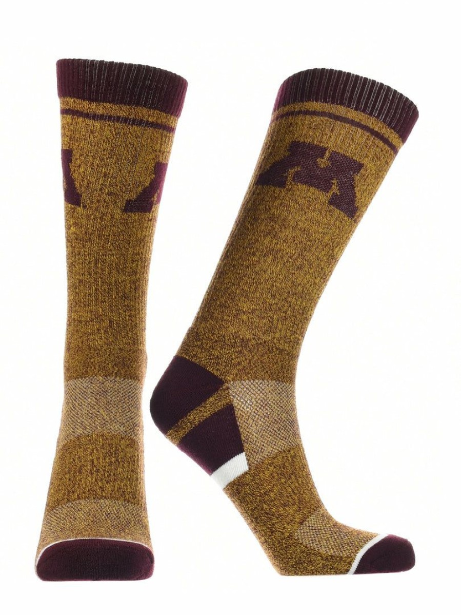 Ncaa Socks * | Discount Tck Minnesota Golden Gophers Socks Victory Parade Crew Length Maroon/Gold