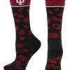 Ncaa Socks * | Best Reviews Of Tck All Schools Indiana Hoosiers Socks Womens Savage Crew Socks Crimson/Black