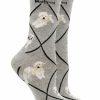 Ncaa Socks * | Best Pirce Whd Maltipoo Socks For Women Gift For Dog Lovers Crazy Socks Crew Gray