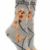 Ncaa Socks * | Promo Whd Cocker Spaniel Socks For Women Gift For Dog Lovers Crazy Socks Crew Gray