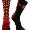 Ncaa Socks * | Wholesale Tck Iowa State Cyclones Socks Diamond Crew Black/Cardinal/Gold