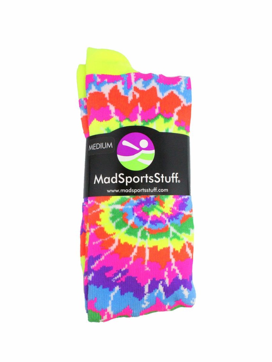 Ncaa Socks * | Buy Madsportsstuff Crazy Tie Dye Socks Over The Calf Softball, Soccer And More