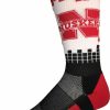 Ncaa Socks * | Cheap Tck Nebraska Cornhuskers Socks Frequency Crew Black/Scarlet/White